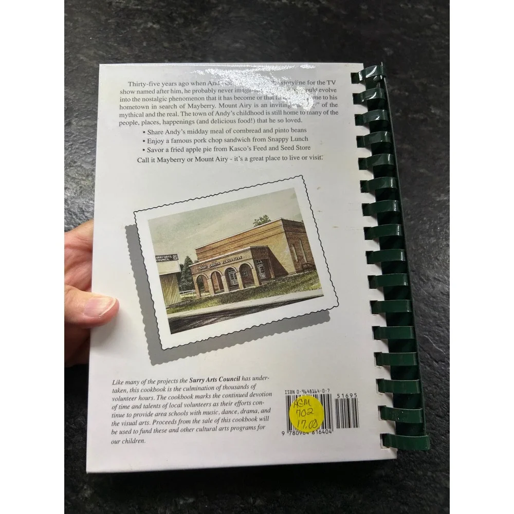 Mayberry Medley Cookbook Mount Airy NC Surry Arts Council 1995 Vintage Southern